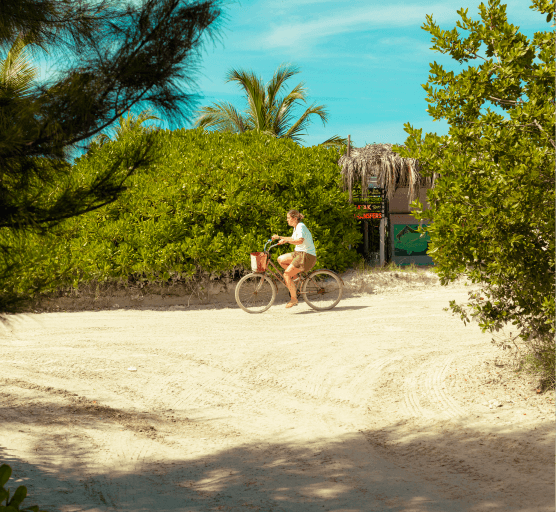 playa y bici